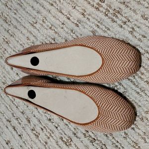 Rothy's Camel Herringbone Merino Flats